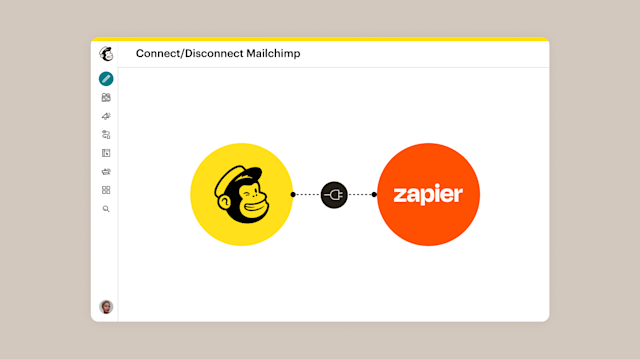Mailchimp integration dashboard where marketers can connect or disconnect Mailchimp to Zapier.