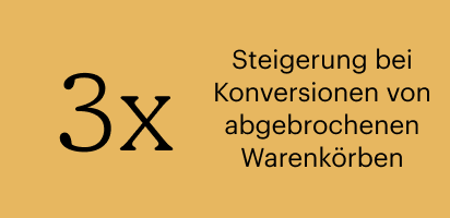 3-fache Steigerung der Konversionsrate bei Warenkorbabbrechern